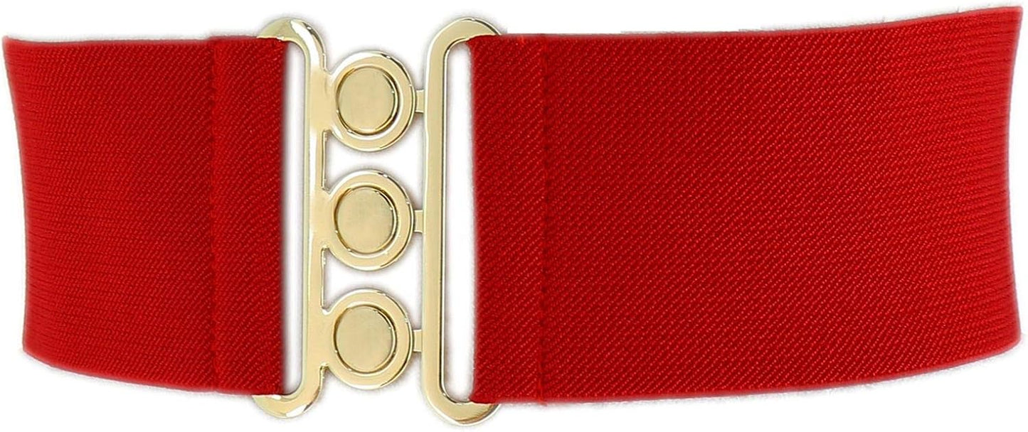 Wide Waist Elasticated Woman Belt Made In France, Gloria