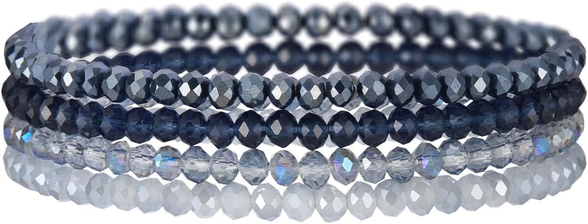 Noessla Beaded Boho Stretch Bracelet Colorful Stackable Crystal Beads Bracelets Trendy Costume Jewelry Mothers Day Gifts for Women