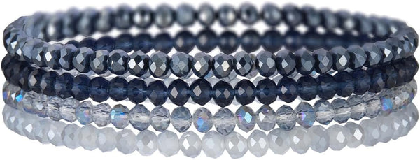 Noessla Beaded Boho Stretch Bracelet Colorful Stackable Crystal Beads Bracelets Trendy Costume Jewelry Mothers Day Gifts for Women