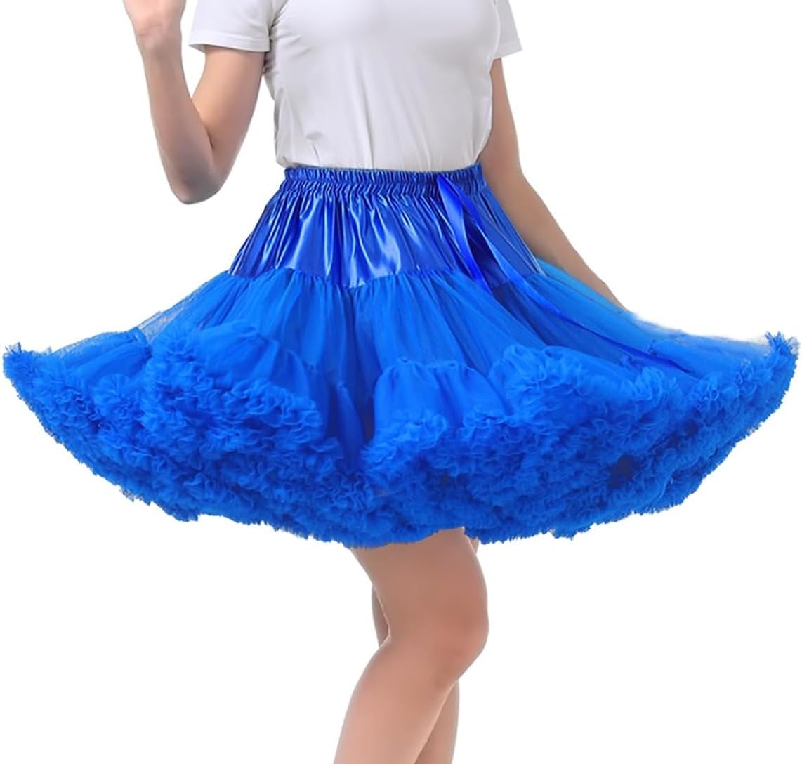 Women's High-Waist Mesh Tulle Petticoat Underskirt — Fluffy Ballet Tutu