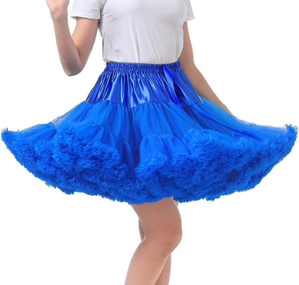 Women's High-Waist Mesh Tulle Petticoat Underskirt — Fluffy Ballet Tutu