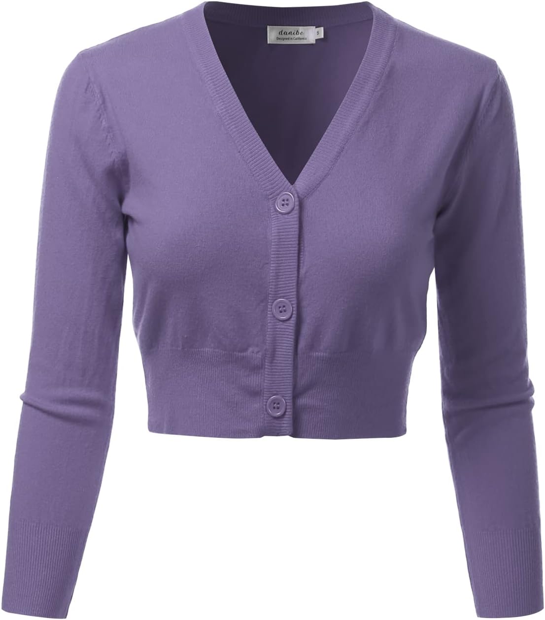 Women's 3/4 Sleeve Soft Open Front Cropped Sweater Cardigan (S-XXL)