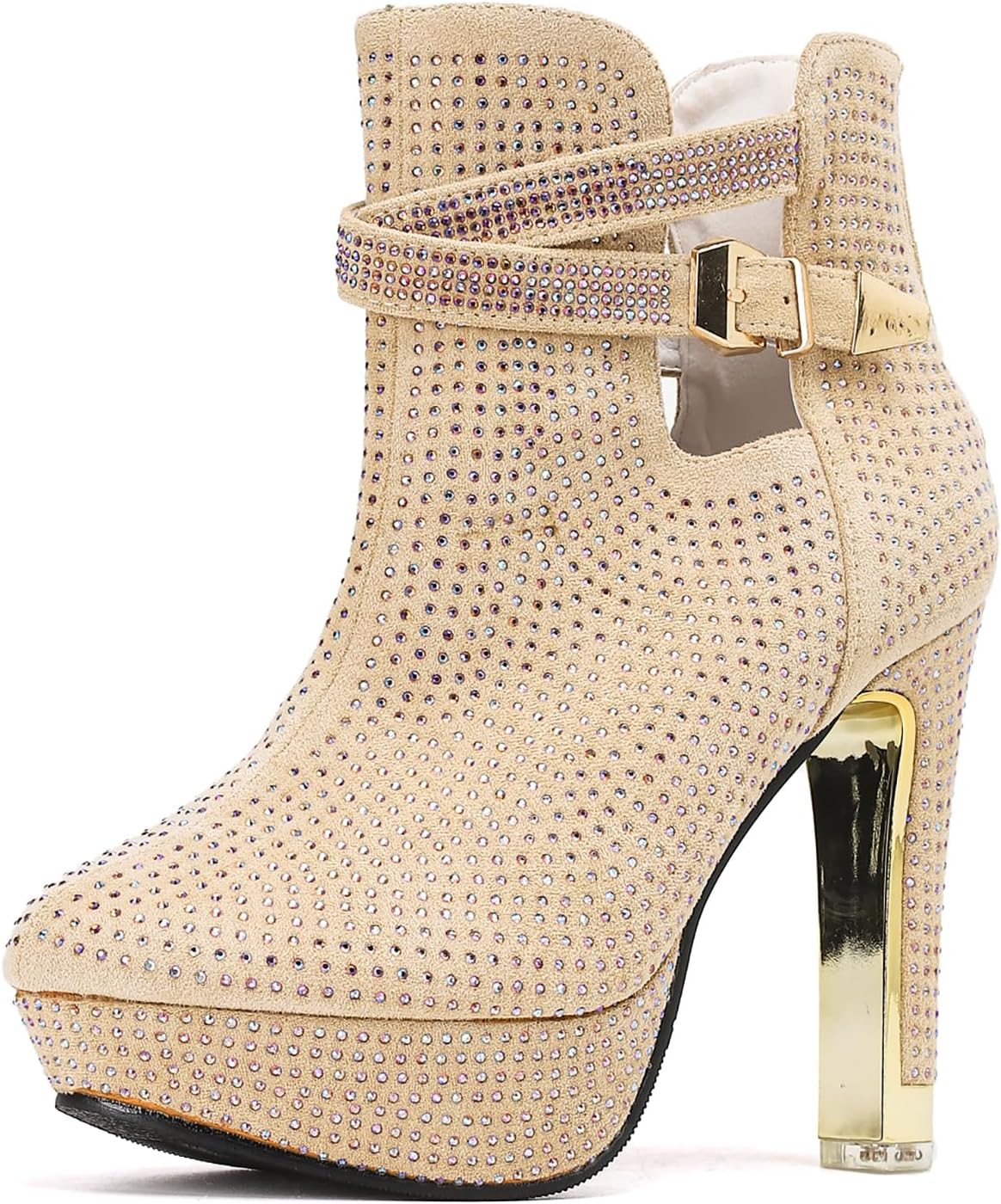 Women's Pretty Lace Flowers Open Toes High Heels Ankle Boots