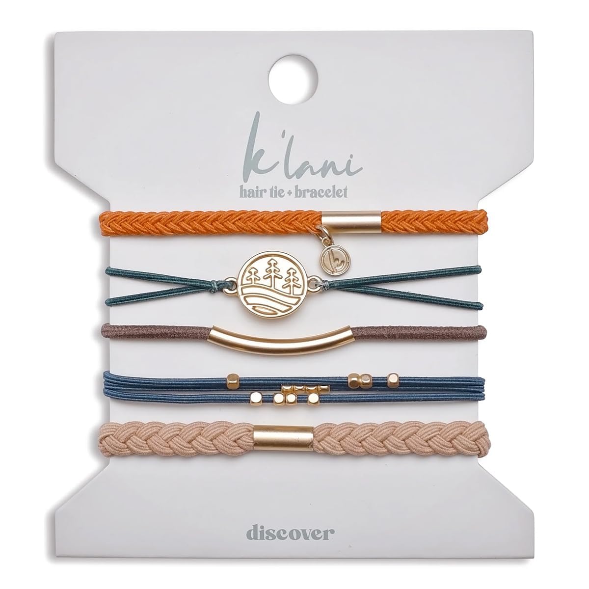 K'lani Inspire Hair Tie Bracelets - Elastic Ponytail Holder - Medium
