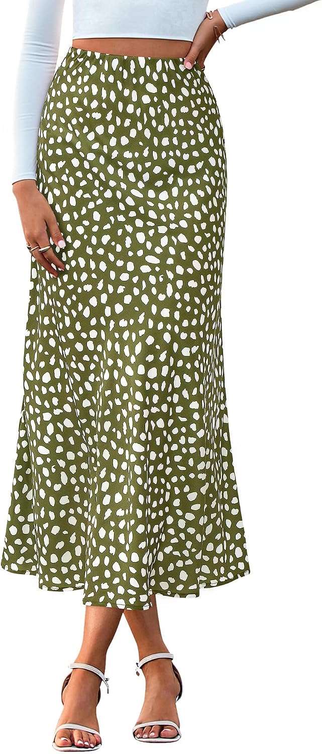 BTFBM Satin Skirts for Women Trendy 2026 Summer Fall