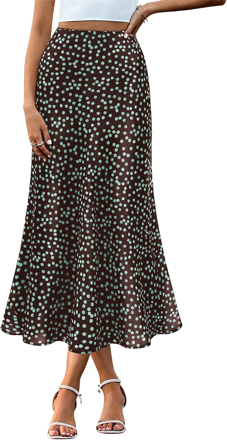 BTFBM Satin Skirts for Women Trendy 2026 Summer Fall