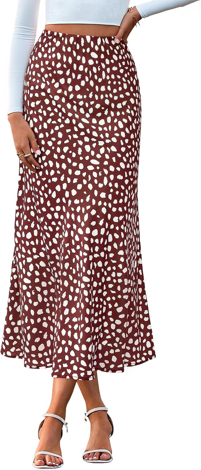 BTFBM Satin Skirts for Women Trendy 2026 Summer Fall