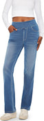 Fanica High Rise Bootcut Jeans For Women, Stretchy Pull On Elastic
