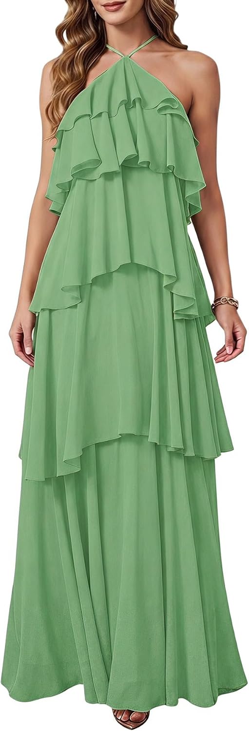 SOLY HUX Women's Wedding Guest Maxi Dress