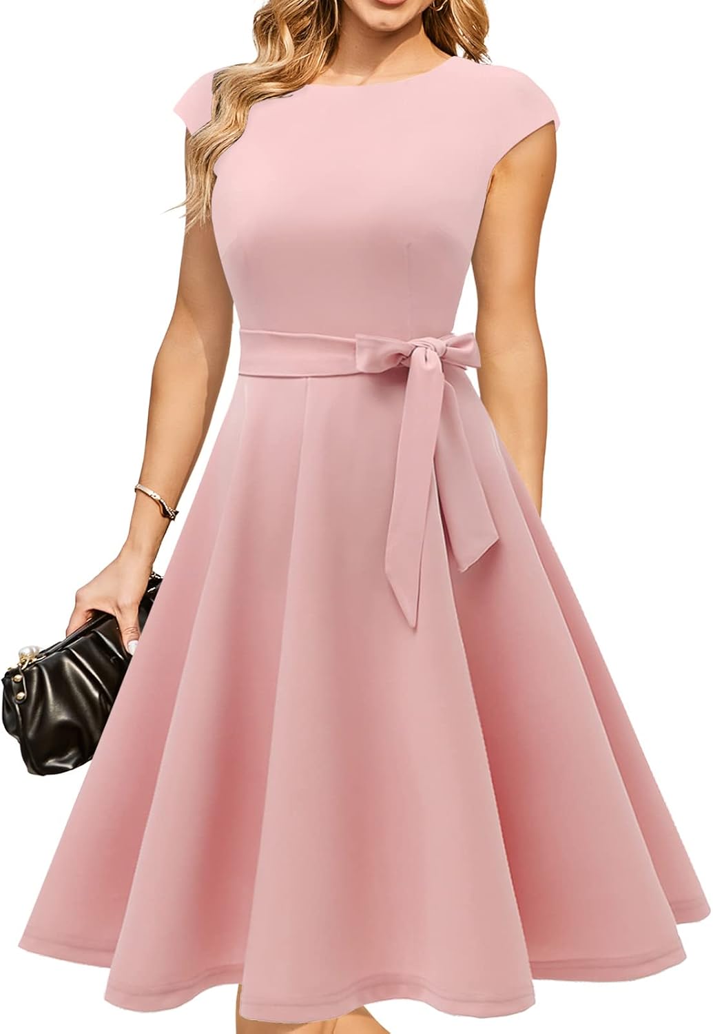 DRESSTELLS Women's Cocktail Dresses, Formal Wedding Guest Church Dress
