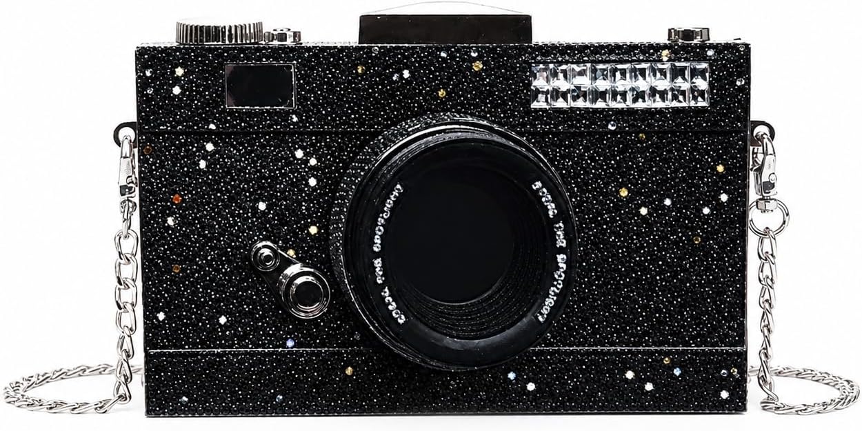 Camera-Shaped Casual Crossbody Shoulder Handbag — Whimsical Retro Punk Style