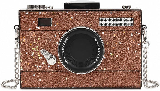Camera-Shaped Casual Crossbody Shoulder Handbag — Whimsical Retro Punk Style