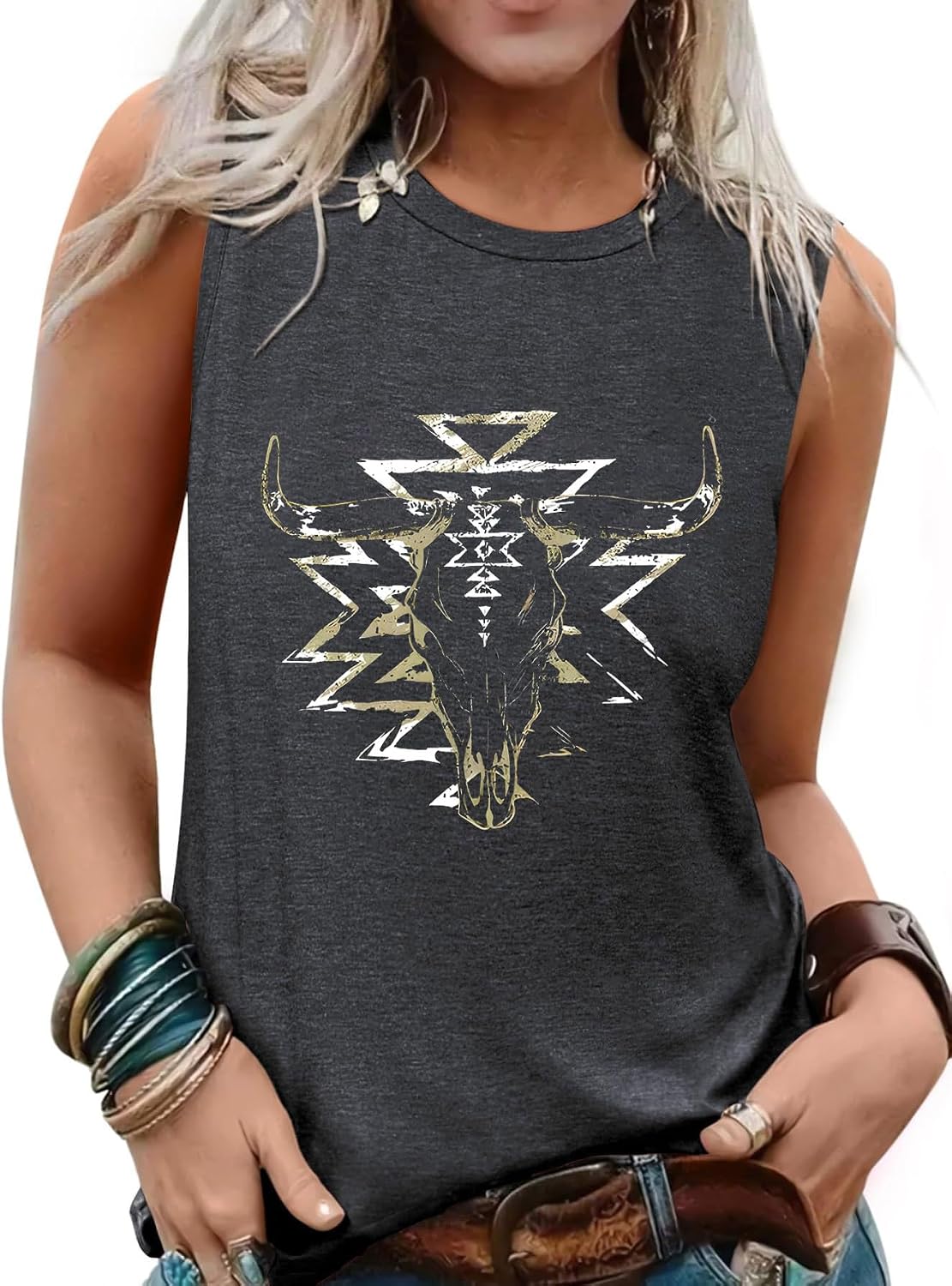 Womens Tank Tops Summer Sleeveless Tank Top Beach Vacation Tops Loose Running Athletic T-Shirt Main image