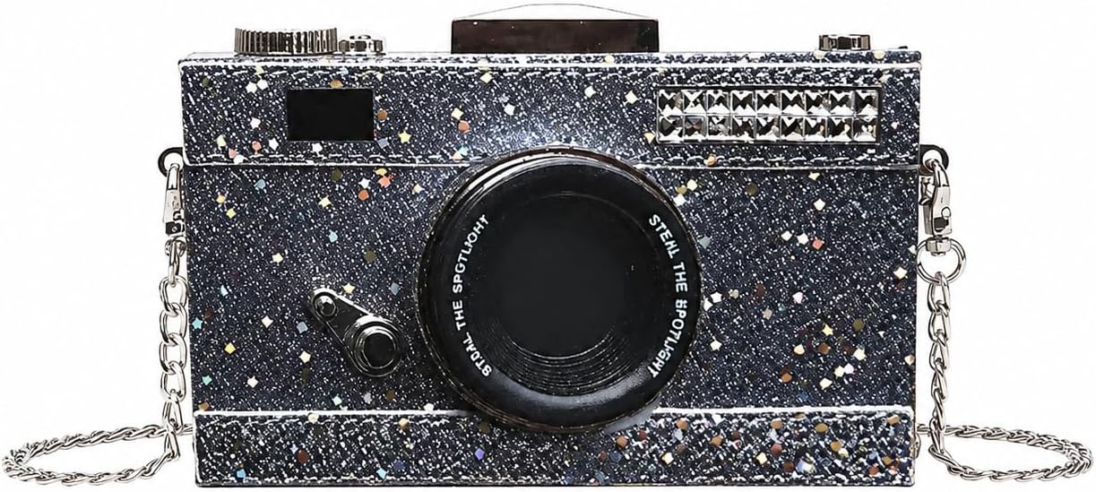 Camera-Shaped Casual Crossbody Shoulder Handbag — Whimsical Retro Punk Style