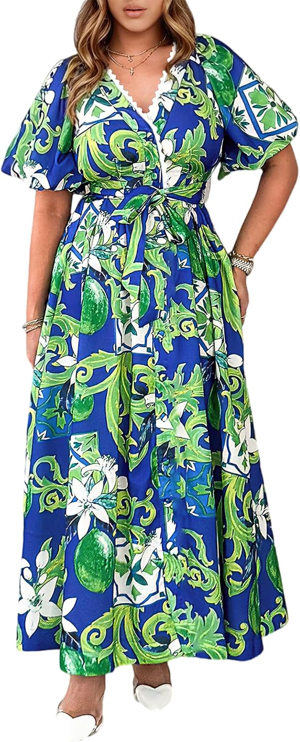 Women's Summer Floral Maxi Dress Spring Wedding Guest Dress 2026