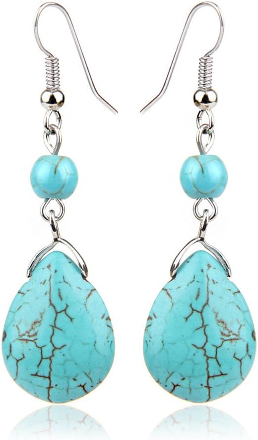 Double Lapis Lazuli Drop Bead Earrings