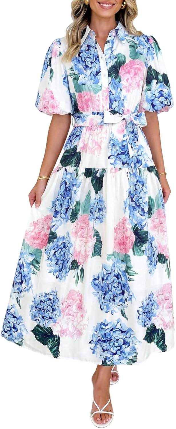 Women's Summer Floral Maxi Dress Spring Wedding Guest Dress 2026 Main image