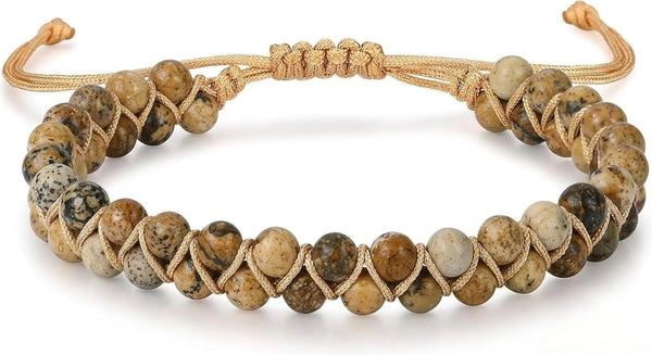 7 Chakra Healing Bracelet for Women Men, Jasper Bead Inspirational Gift