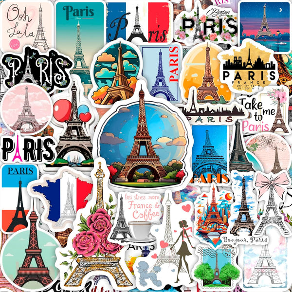 100Pcs Classic Rock Stickers — Rockabilly Guitar & Music Emblems