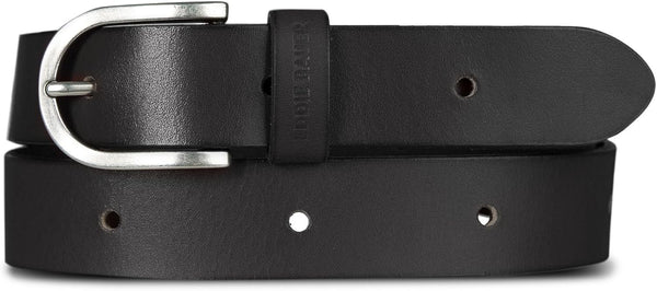 Eddie Bauer Women's Casual Leather Belts With Durable Metal Buckle