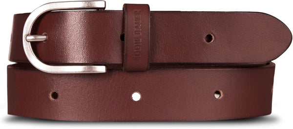 Eddie Bauer Women's Casual Leather Belts With Durable Metal Buckle