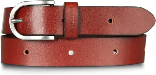 Eddie Bauer Women's Casual Leather Belts With Durable Metal Buckle