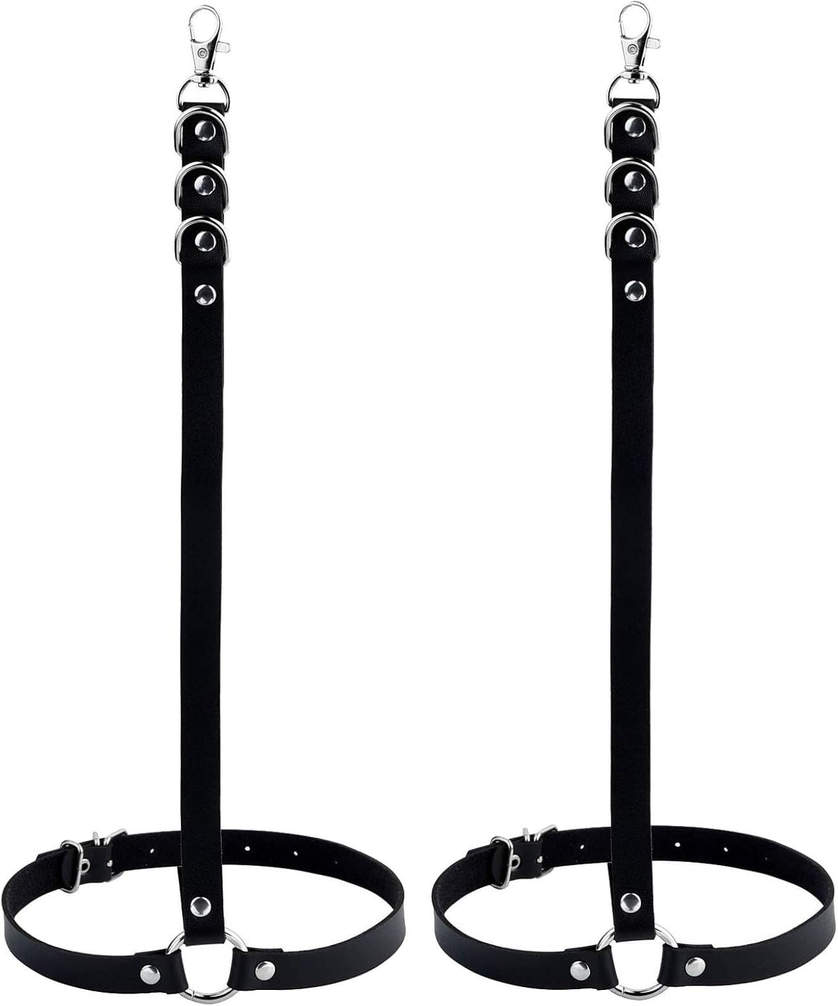 Leather Garter Belt for Women Girl Gothic Punk Harness Black