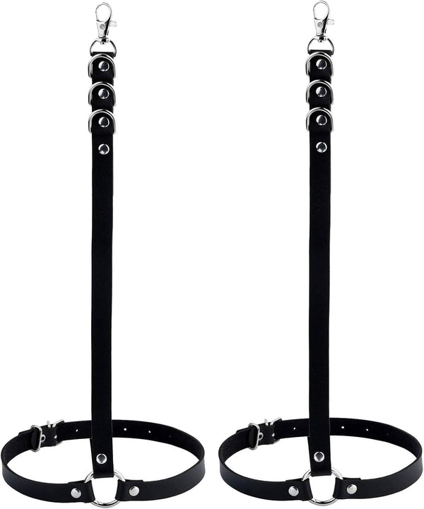 Leather Garter Belt for Women Girl Gothic Punk Harness Black