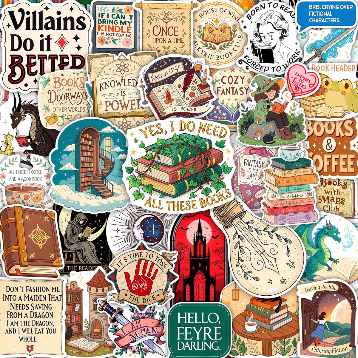100Pcs Classic Rock Stickers — Rockabilly Guitar & Music Emblems
