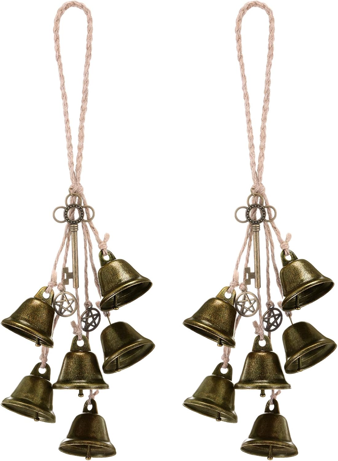 Jetec 2 Pcs Witch Bells for Door Witchy Decor Witchcraft Supply, Novel