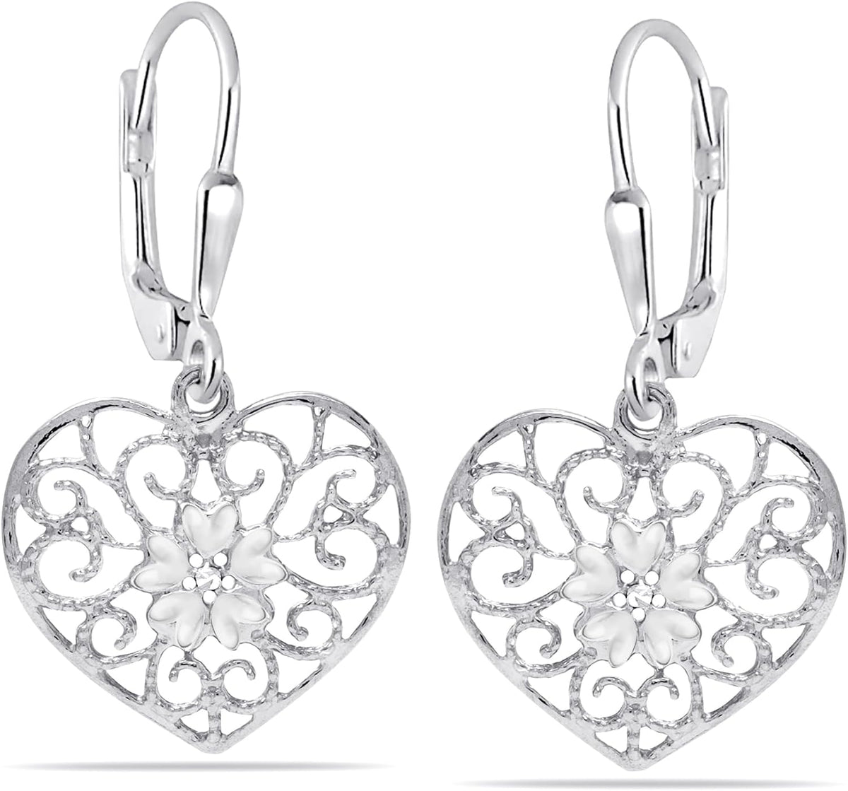 LeCalla 925 Sterling Silver Leverback Drop Earrings | Lightweight Italian Teardrop Dangle Earring for Women
