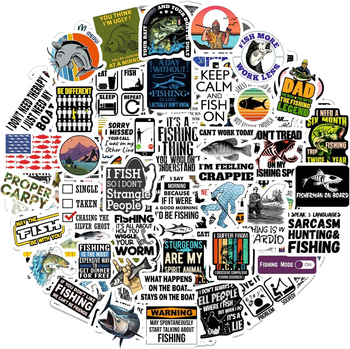 100Pcs Classic Rock Stickers — Rockabilly Guitar & Music Emblems