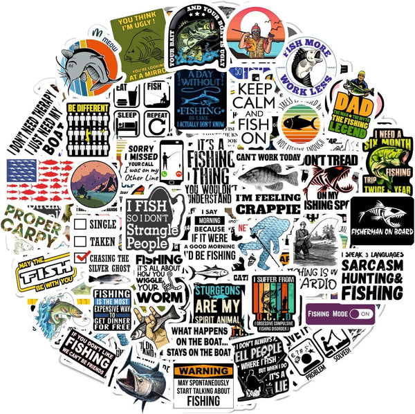 100Pcs Classic Rock Stickers — Rockabilly Guitar & Music Emblems