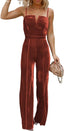 BLENCOT Women Sleeveless V Neck Jumpsuits Dressy Date Night Rompers