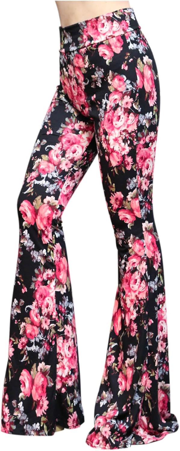 Women's High Waist Wide Leg Long Palazzo Bell Bottom