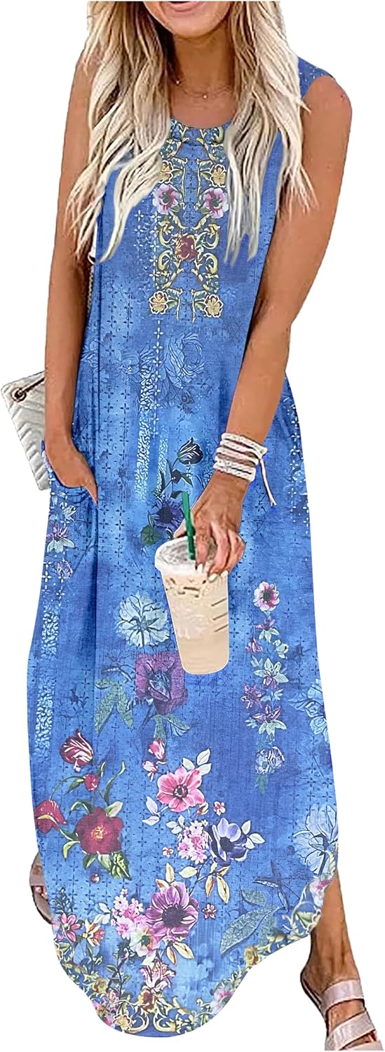 CHUNTIANRAN Maxi Dresses for Women Summer Outfits Boho Beach Long Dresses Casual Sundresses Resort Wear for Women 2026