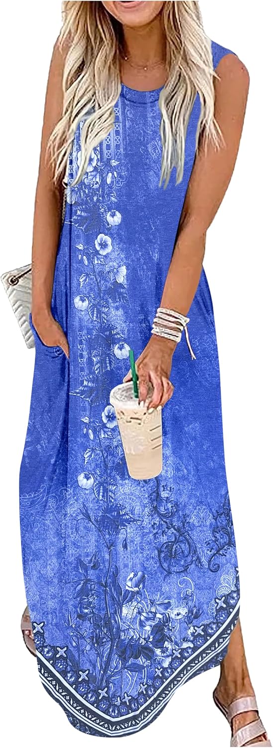 CHUNTIANRAN Maxi Dresses for Women Summer Outfits Boho Beach Long Dresses Casual Sundresses Resort Wear for Women 2026