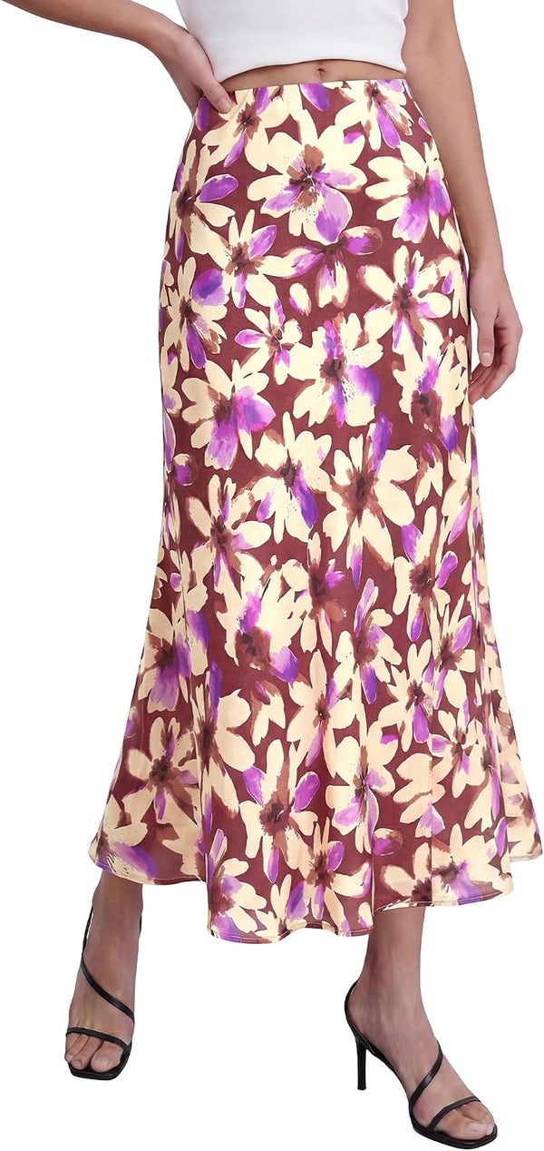 BTFBM Satin Skirts for Women Trendy 2026 Summer Fall