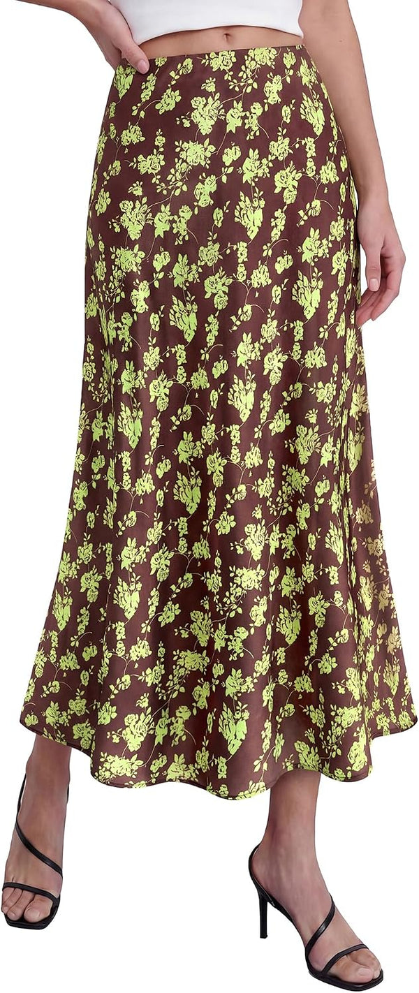 BTFBM Satin Skirts for Women Trendy 2026 Summer Fall