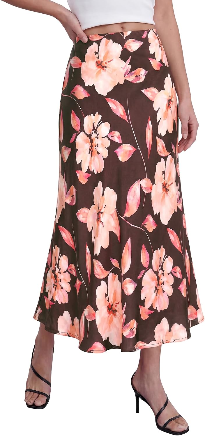 BTFBM Satin Skirts for Women Trendy 2026 Summer Fall