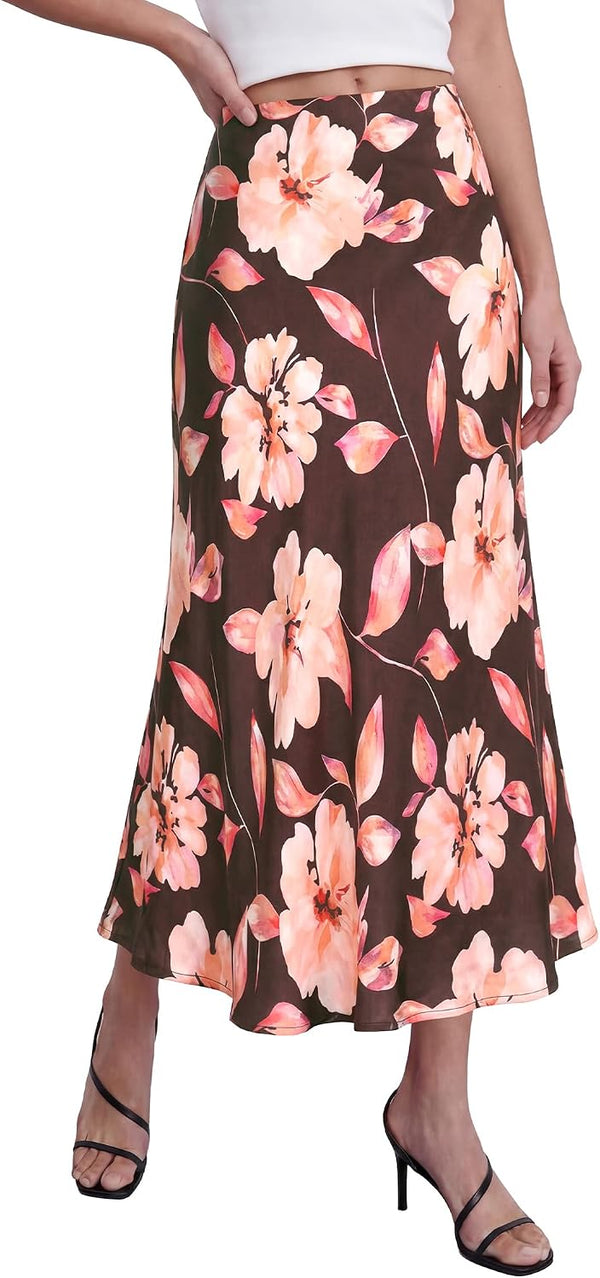 BTFBM Satin Skirts for Women Trendy 2026 Summer Fall