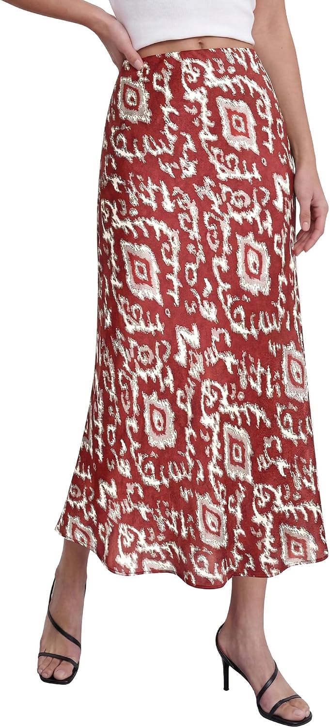 BTFBM Satin Skirts for Women Trendy 2026 Summer Fall