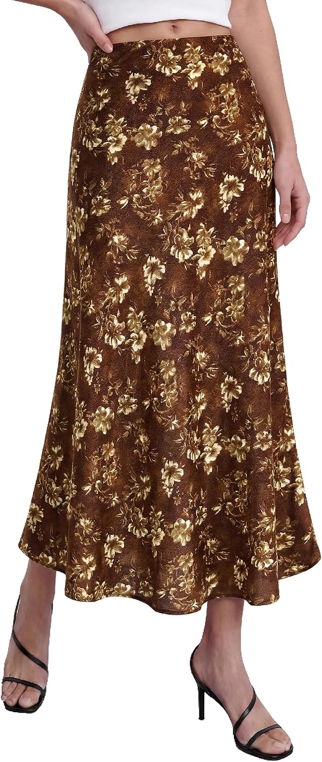 BTFBM Satin Skirts for Women Trendy 2026 Summer Fall