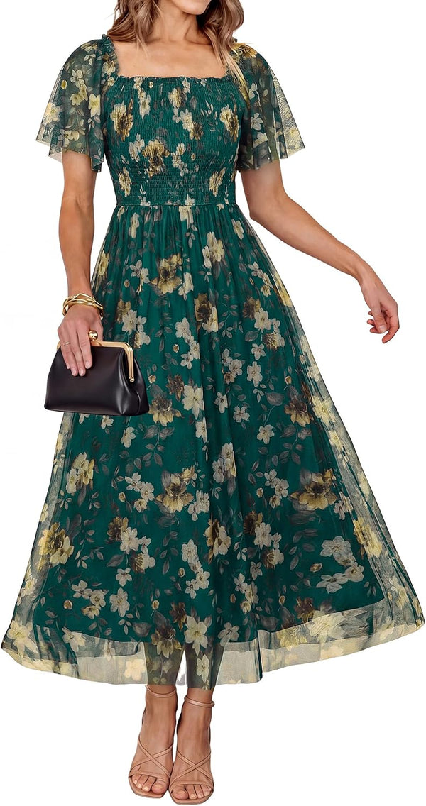 Simplee Womens Floral Maxi Dresses 2026 Summer Boho Wedding Guest Dress