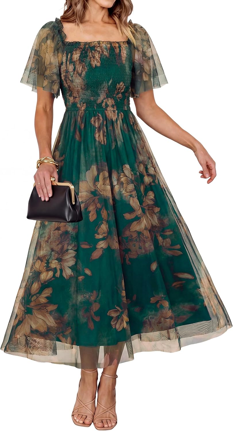 Simplee Womens Floral Maxi Dresses 2026 Summer Boho Wedding Guest Dress
