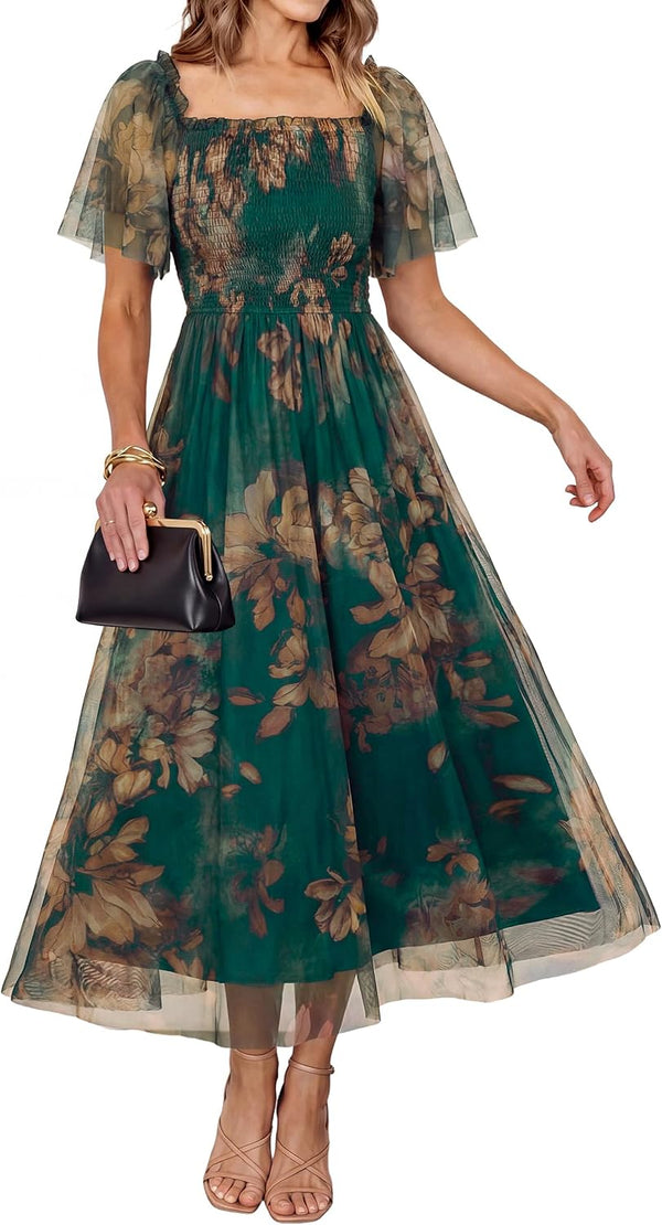 Simplee Womens Floral Maxi Dresses 2026 Summer Boho Wedding Guest Dress
