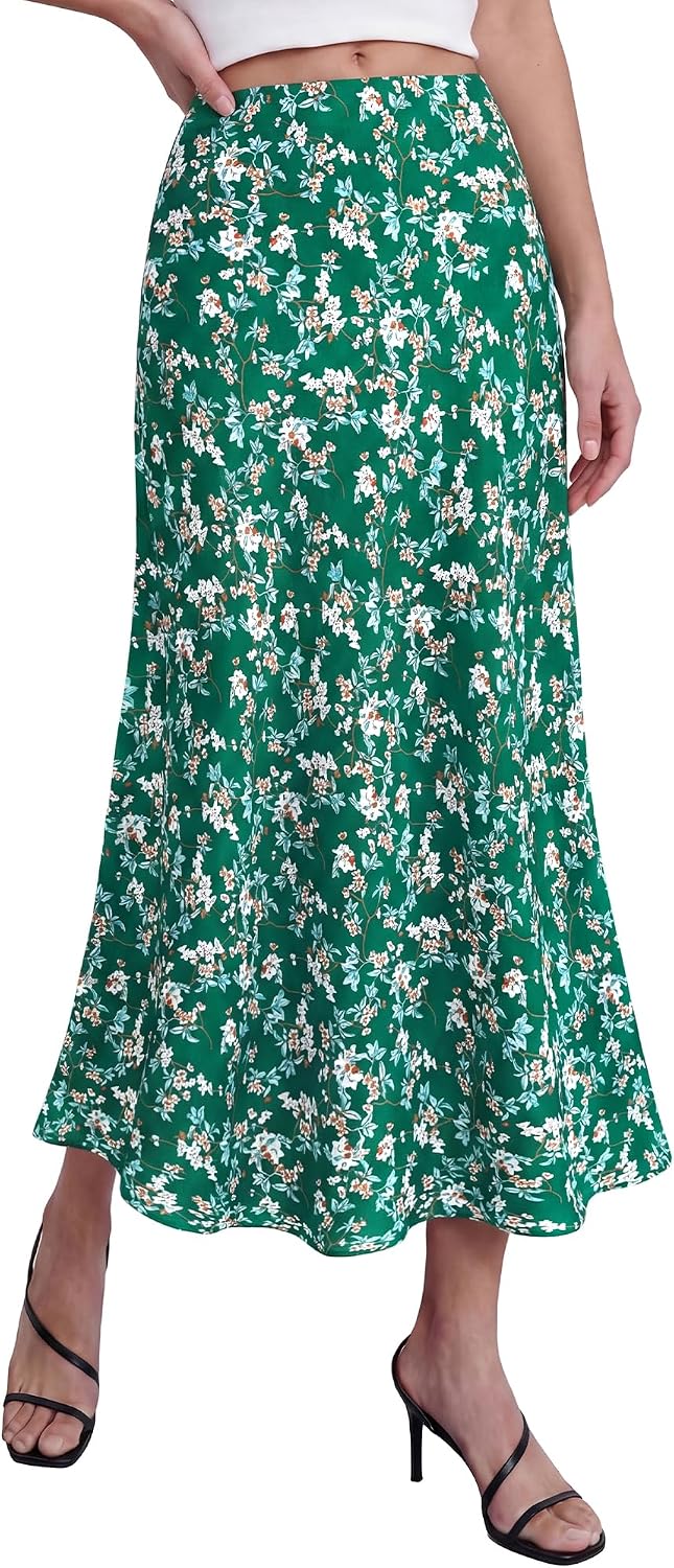 BTFBM Satin Skirts for Women Trendy 2026 Summer Fall
