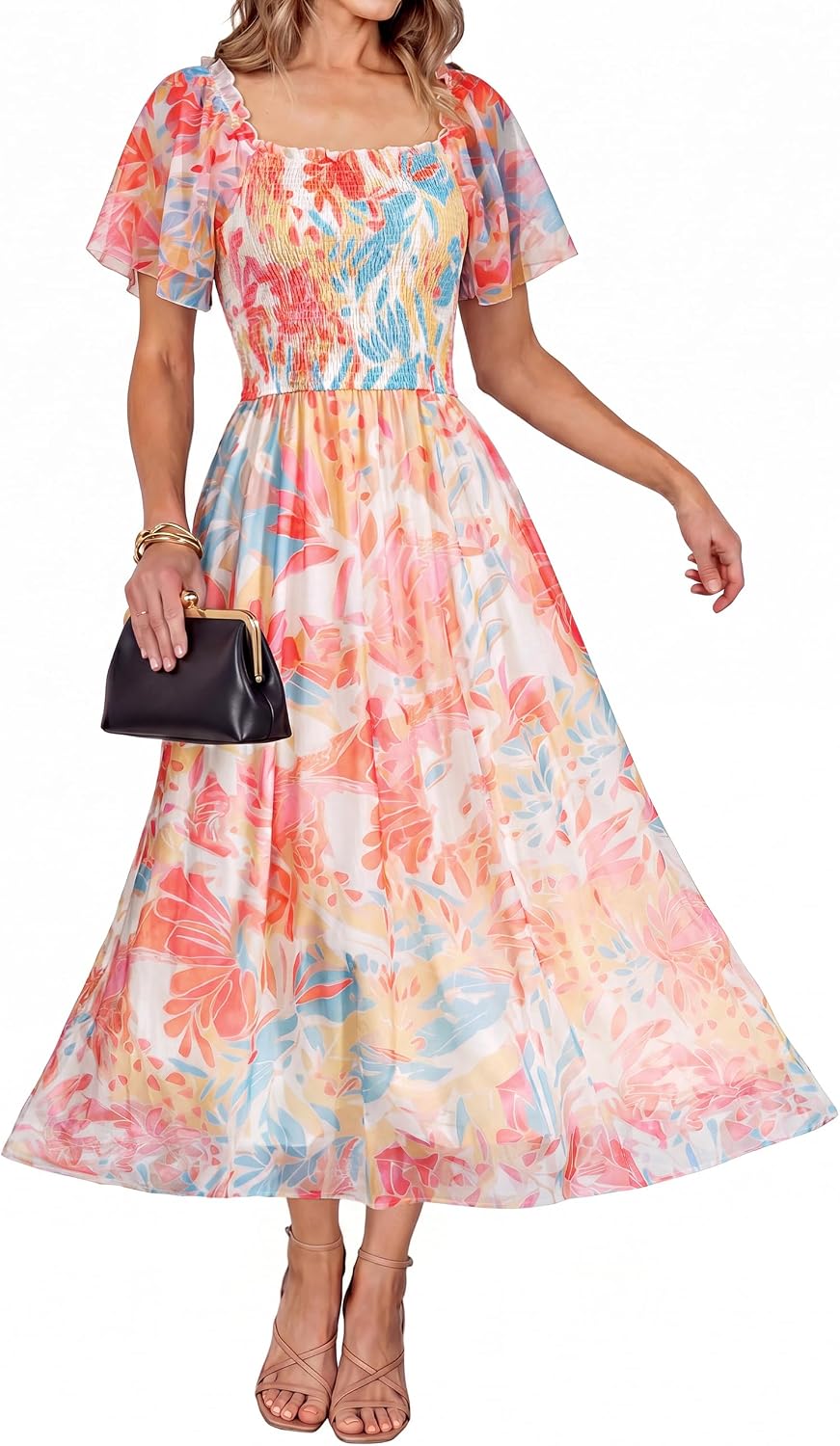 Simplee Womens Floral Maxi Dresses 2026 Summer Boho Wedding Guest Dress