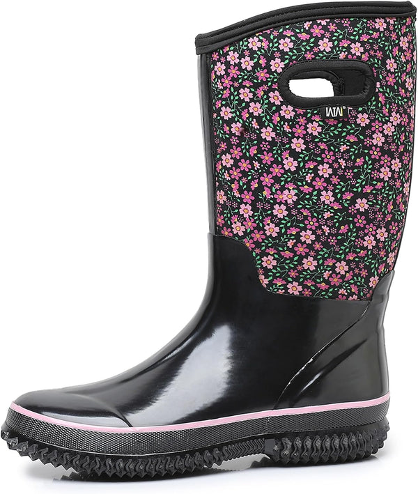 Mid-calf Rain Boots - Waterproof Insulated 5.5mm Neoprene Mud Boots