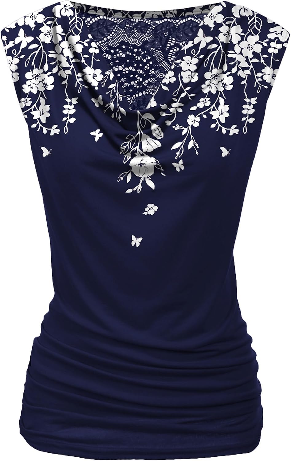 Zeagoo Tank Top for Women Trendy Going Out Tops Sleeveless Shirts Ruched Business Casual Basic Tunic Tops